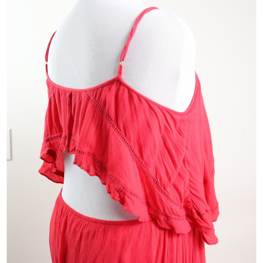 Lovers + Friends Size L Paradise Bay Dress Open Back Rust Orange - Picture 6 of 11